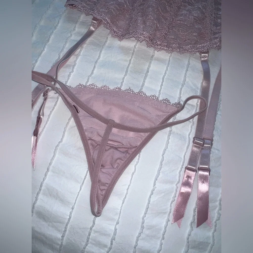 NWOT Adore Me Pink Lace Bustier set - Picture 7 of 11